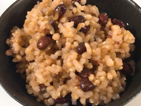 健康オタクの玄米小豆ご飯
